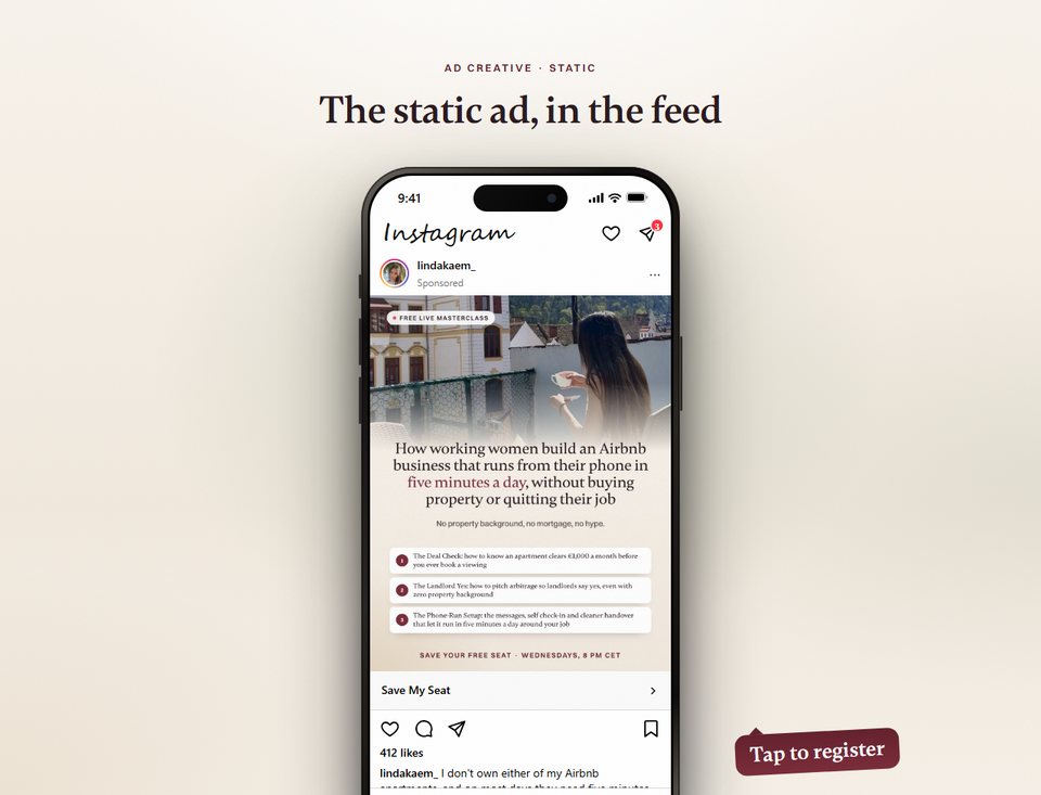 Static ad preview